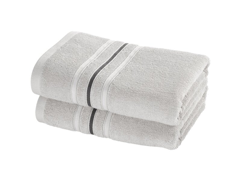 Moodit Handdoek Empress - Silver - set (2 st.) - 50 x 100 cm - Katoen