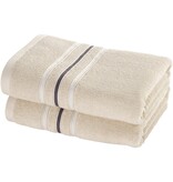 Moodit Serviettes de toilette Empress - Sable - lot de 2 - 50 x 100 cm - Coton