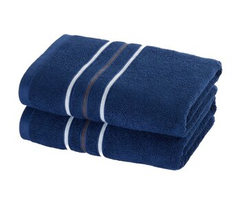 Moodit Kaiserliche Handtücher, marineblau, Set (2-teilig), 50 x 100 cm, Baumwolle