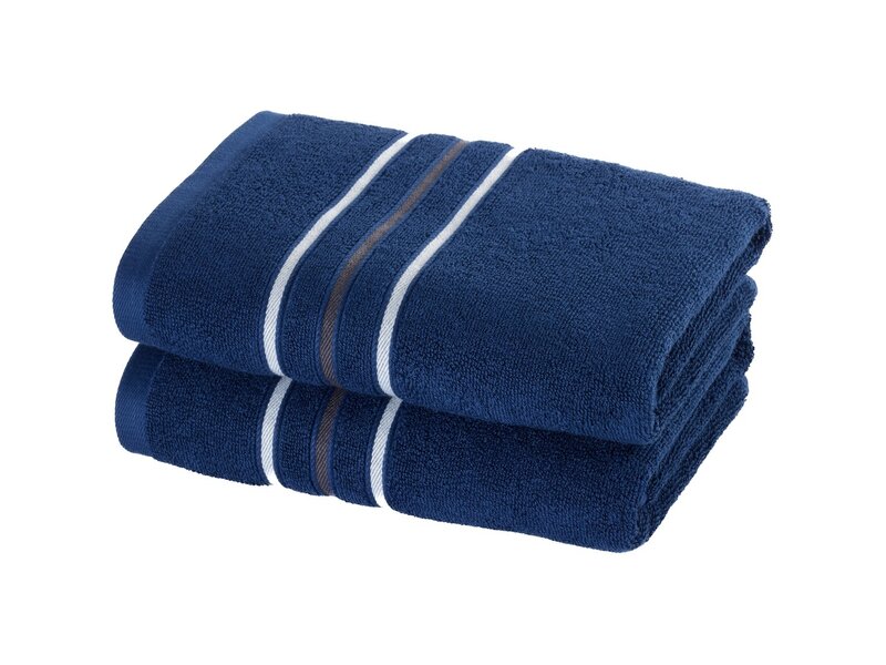 Moodit Kaiserliche Handtücher Marineblau – Set (2 Stück) – 50 x 100 cm – Baumwolle