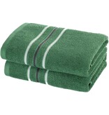 Moodit Serviette Impératrice - Vert Émeraude - lot de 2 - 50 x 100 cm - Coton