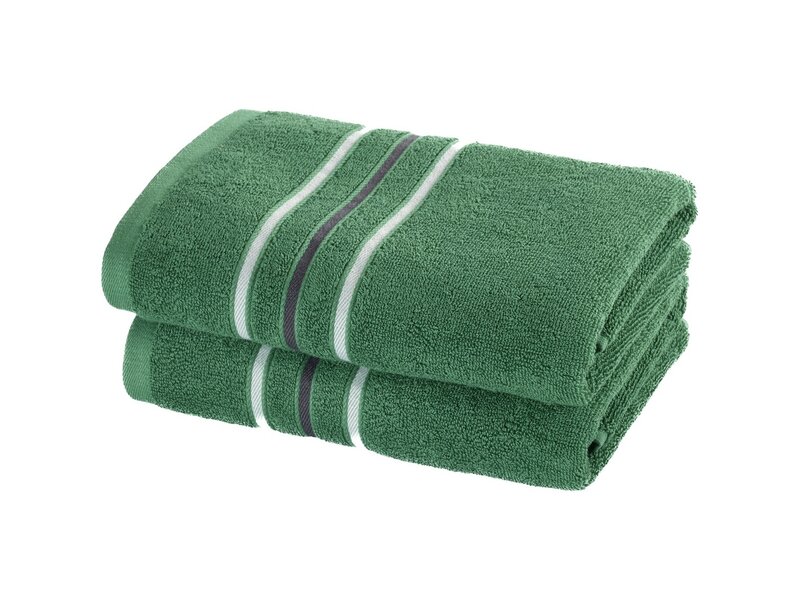 Moodit Empress -Handtuch – Smaragdgrün – Set (2 Stück) – 50 x 100 cm – Baumwolle