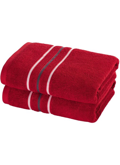 Moodit Handdoek Empress Deep Red set (2 st.) 50 x 100 cm Katoen