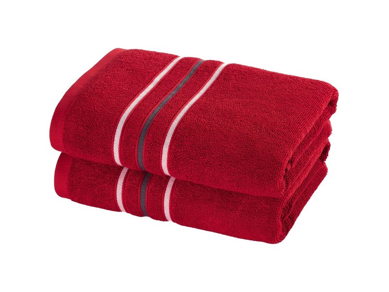 Moodit Serviette Impératrice - Rouge Foncé - lot de 2 - 50 x 100 cm - Coton