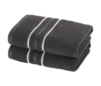 Moodit Empress Handtuch Dunkelgrau (2-teilig) 50 x 100 cm Baumwolle
