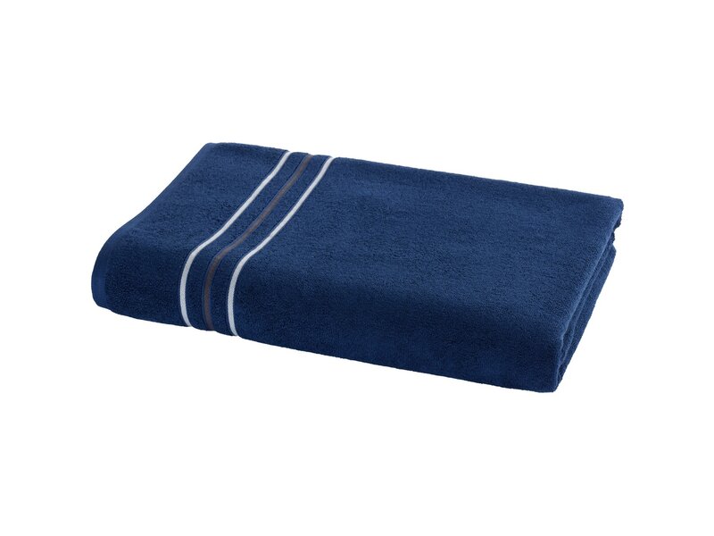 Moodit Serviette de bain Empress - Bleu marine - 100 x 150 cm - Bleu - Coton