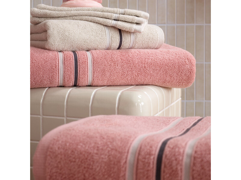 Moodit Serviette Impératrice - Rose Perle - lot de 2 - 50 x 100 cm - Coton