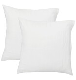 Matt & Rose Set Kussenslopen - Wit - (2x) 65 x 65 cm - Mousseline Katoen