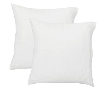 Matt & Rose Set of White Pillowcases (2) 50 x 70 Cotton Muslin