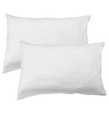 Matt & Rose Lot de 2 taies d'oreiller blanches - 50 x 70 cm - Mousseline de coton