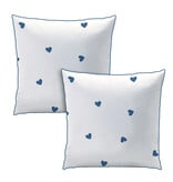 Matt & Rose Matt & Rose Duvet Cover - Blue Hearts - 140x200 + 65x65 Cotton