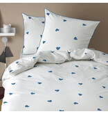 Matt & Rose Matt & Rose Duvet Cover - Blue Hearts - 140x200 + 65x65 Cotton