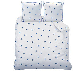 Matt & Rose Duvet Cover Hearts Blue 240x220 + (2x)65x65 Cotton