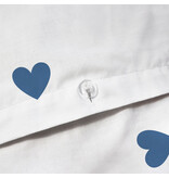 Matt & Rose Housse de couette Matt & Rose - Cœurs bleus - 240 x 220 cm + (2 x) 65 x 65 cm - Coton