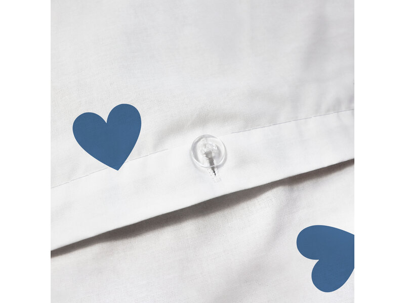 Matt & Rose Matt & Rose Duvet Cover - Blue Hearts - 240x220 + (2x)65x65 Cotton