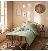 Matt & Rose Duvet Cover - Celadon Green - 140 x 200 + 65 x 65 cm - Cotton Muslin