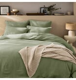Matt & Rose Dekbedovertrek - Hotelmaat - Groen - 260 x 240 + (2x)65 x 65 cm - Mousseline Katoen