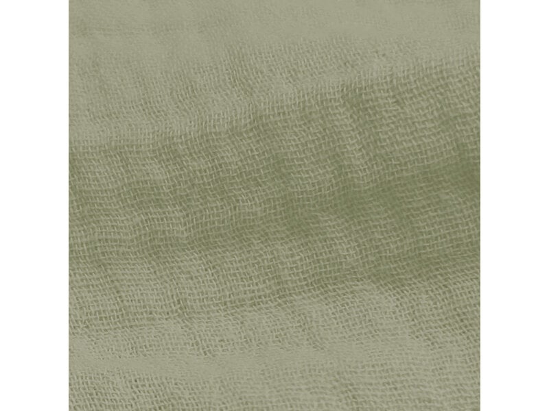 Matt & Rose Dekbedovertrek - Hotelmaat - Groen - 260 x 240 + (2x)65 x 65 cm - Mousseline Katoen