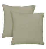 Matt & Rose Dekbedovertrek - Hotelmaat - Groen - 260 x 240 + (2x)65 x 65 cm - Mousseline Katoen