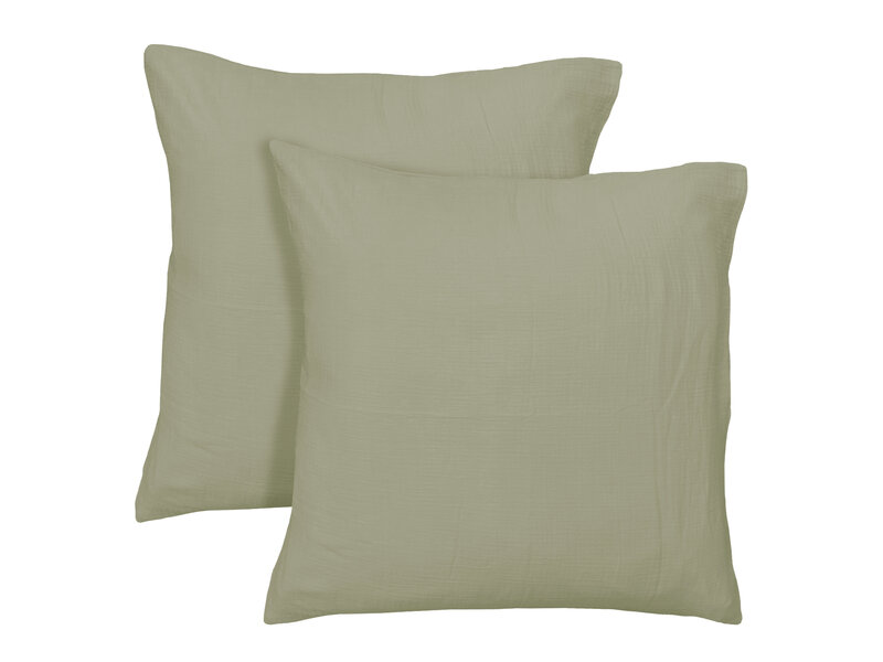 Matt & Rose Duvet Cover - King Size - Celadon Green - 240 x 220 + (2x) 65 x 65 cm - Cotton Muslin