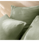 Matt & Rose Housse de couette - King Size - Vert céladon - 240 x 220 + (2x) 65 x 65 cm - Mousseline de coton
