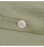 Matt & Rose Housse de couette - King Size - Vert céladon - 240 x 220 + (2x) 65 x 65 cm - Mousseline de coton