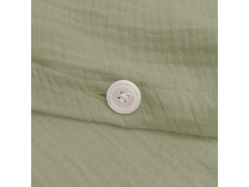Matt & Rose Duvet Cover - King Size - Celadon Green - 240 x 220 + (2x) 65 x 65 cm - Cotton Muslin