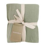 Matt & Rose Housse de couette - King Size - Vert céladon - 240 x 220 + (2x) 65 x 65 cm - Mousseline de coton