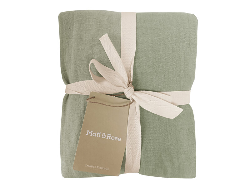 Matt & Rose Duvet Cover - King Size - Celadon Green - 240 x 220 + (2x) 65 x 65 cm - Cotton Muslin