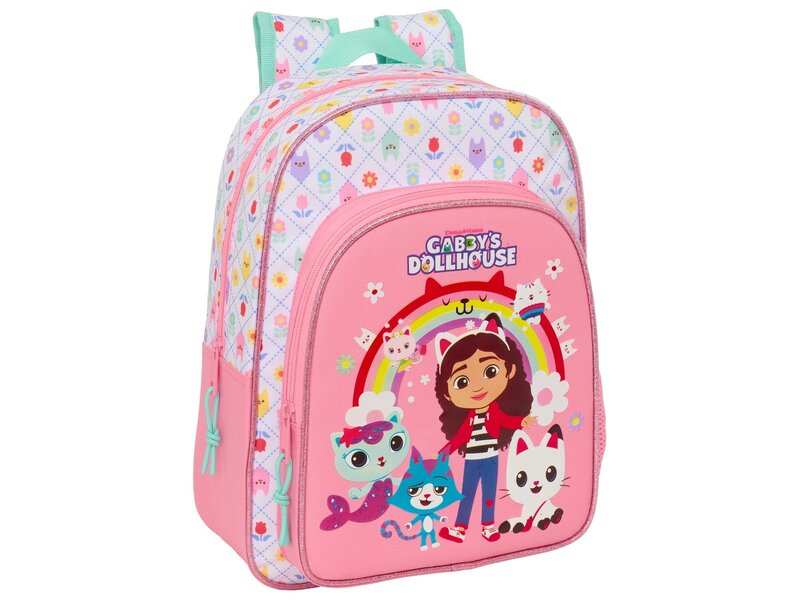 Gabby's poppenhuis Sac à dos pour enfant - Arc-en-ciel - 34 x 26 x 11 cm - Polyester