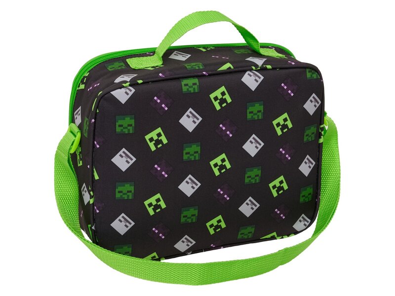 Minecraft Sac isotherme - Sac à déjeuner - 25 x 19,5 x 9 cm - Polyester