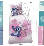 Disney Lilo & Stitch Bisous Duvet Cover - 140 x 200 + 63 x 63 cm - Cotton