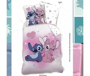 Disney Lilo & Stitch Duvet Cover Bisous 140 x 200 + 63 x 63 cm Cotton