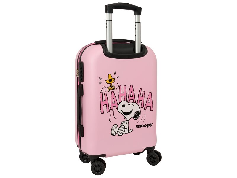 Snoopy Valise cabine 20" - 55 x 34,5 x 20 cm - Étui rigide en ABS