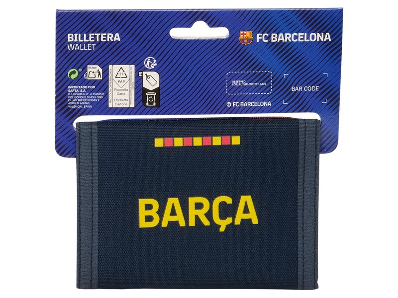 FC Barcelona Portefeuille - 12,5 x 9,5 cm - Polyester