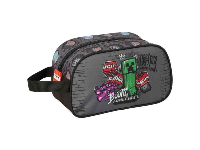 Minecraft Graffiti Toiletry Bag - 26 x 15 x 12 cm - Polyester