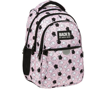 BackUP Rugzak Sweet Kittens - 39 x 26 x 20 cm - Roze