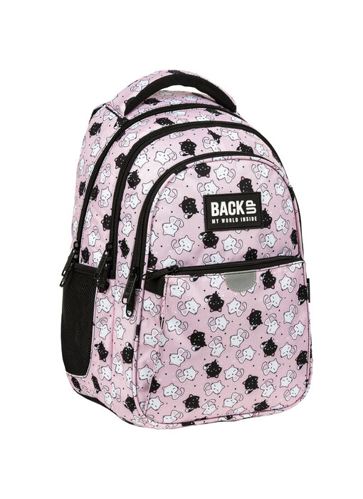 BackUP Rugzak Sweet Kittens - 39 x 26 x 20 cm - Roze