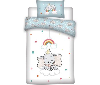 Disney Dumbo Housse de couette bébé 100 x 140 + 40 x 60 cm en coton