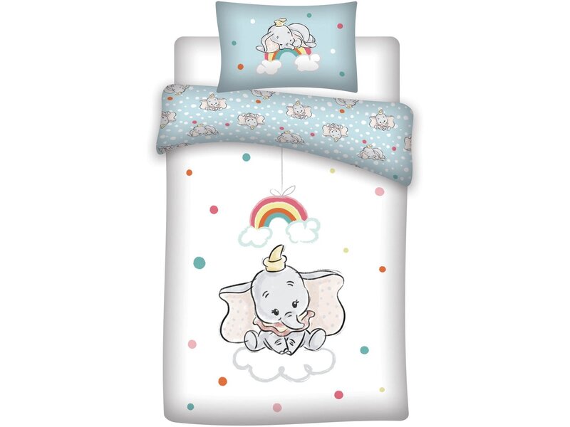 Disney Dumbo Baby-Bettbezug – 100 x 140 + 40 x 60 cm – Baumwolle