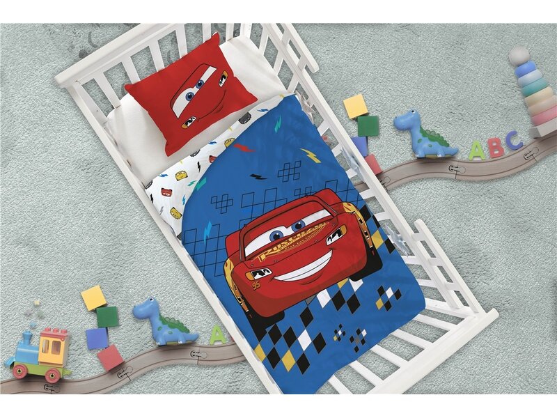 Disney Cars Housse de couette bébé - 100 x 140 + 40 x 60 cm - Coton
