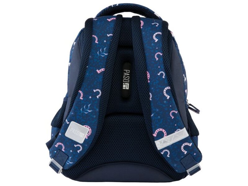 PASO PASO - Rugzak paarden 38cm - polyester - blauw