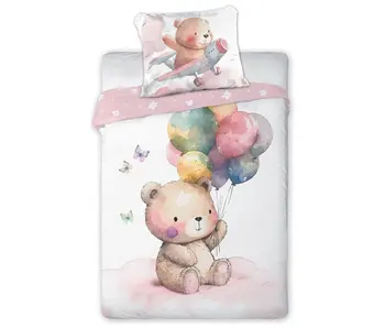 Cuddles Baby Dekbedovertrek Beertje 100x135 katoen