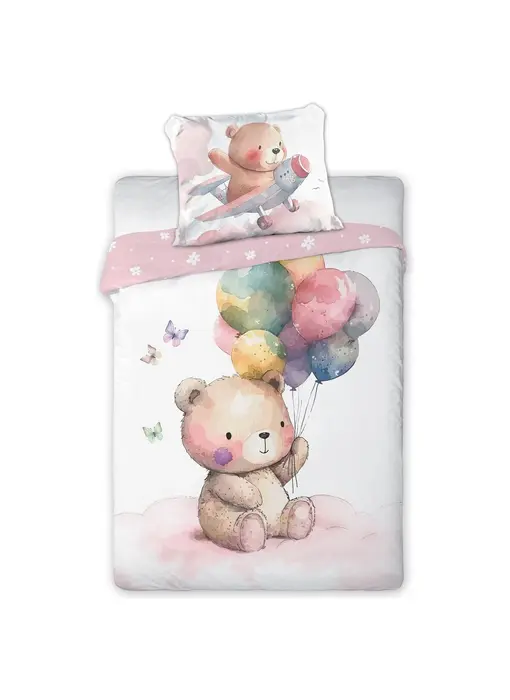 Cuddles Baby-Bettbezug „Kleiner Bär“, 100 x 135 cm, Baumwolle