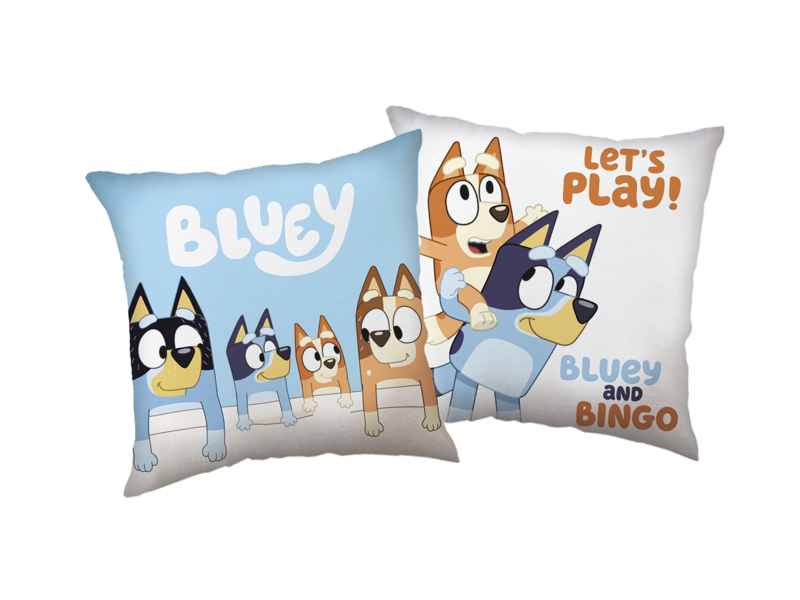 Bluey Coussin décoratif - Let's Play - 40 x 40 cm - Polyester