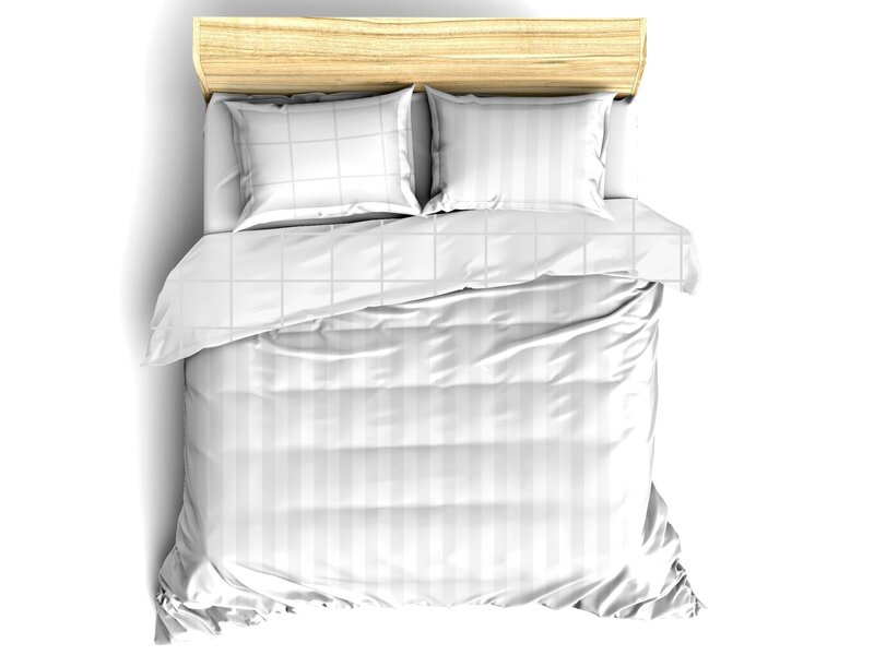 De Witte Lietaer Bettbezug Baumwollsatin Zygo - Doppel - 200 x 220 cm - Weiß