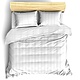 Bettbezug Baumwolle Satin Zygo Silber 200 x 220 cm
