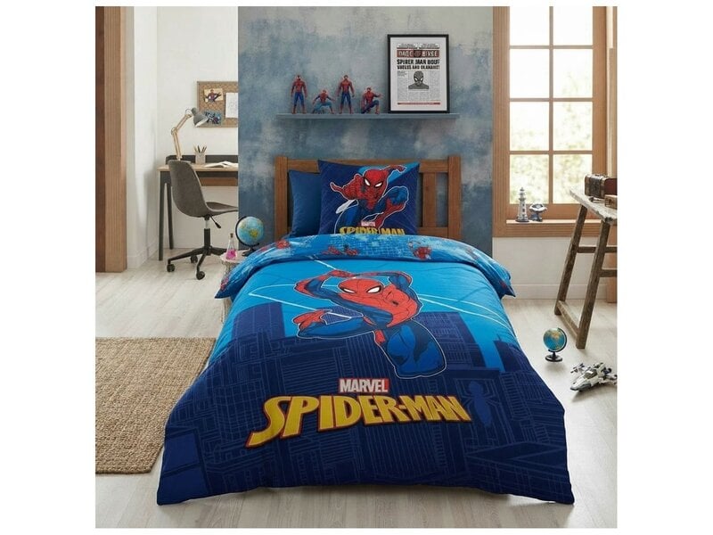 SpiderMan dekbedovertrek 140x200cm/65x65cm polyester/katoen - eenpersoons 140x200cm