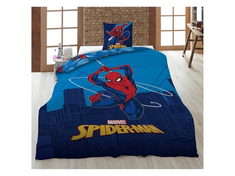 SpiderMan dekbedovertrek 140x200cm/65x65cm polyester/katoen - eenpersoons 140x200cm