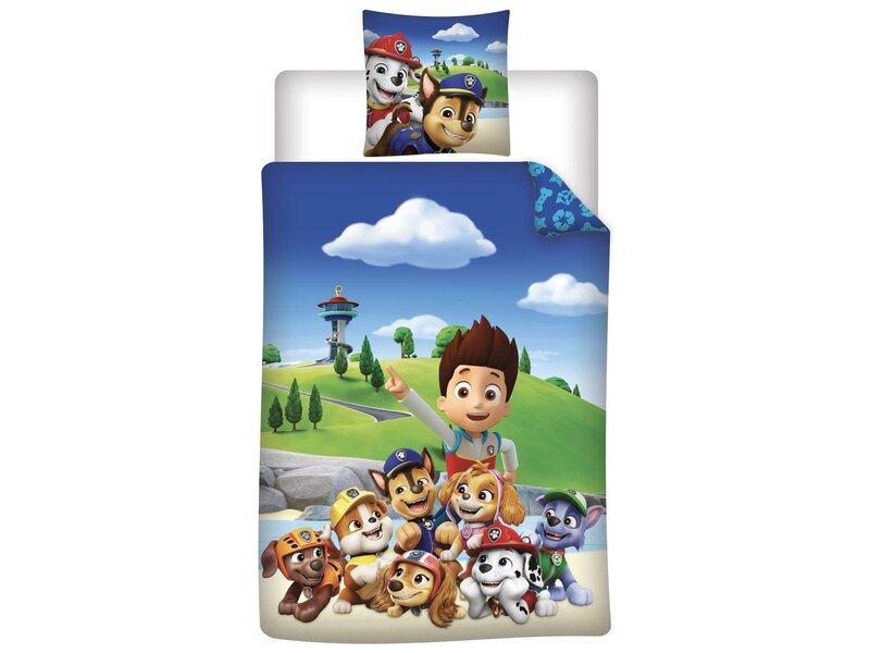PAW Patrol dekbedovertrek 140x200cm / 65x65cm - Polycotton - kinderen